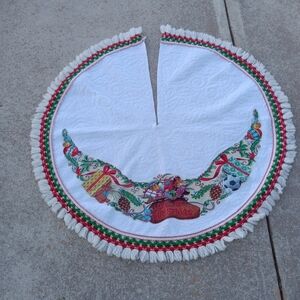 Vintage Morehead Christmas Tree Skirt Felt Love At Christmas